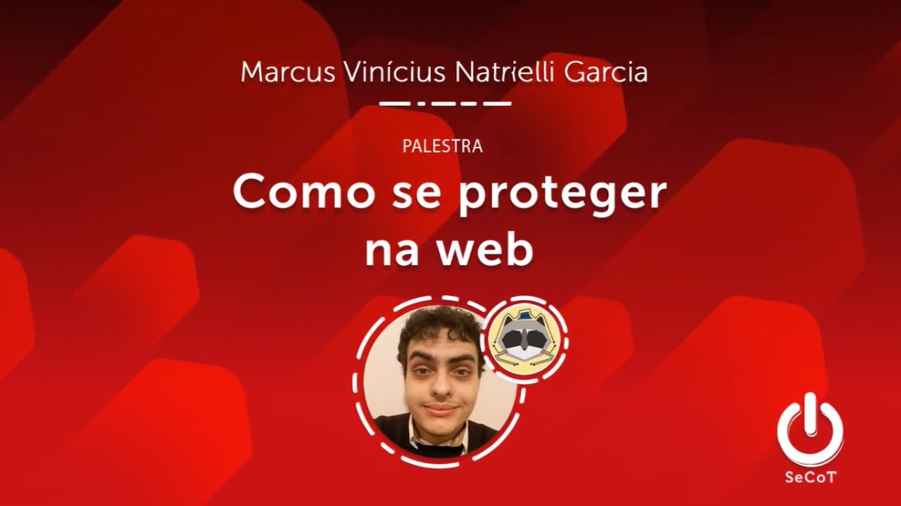 Banner da palestra Como se proteger na web